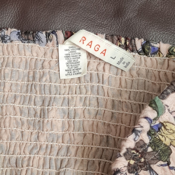 Raga Printed Strapless Maxi Tube Dress Boho Multi Floral Women's Size L - Picture 12 of 16